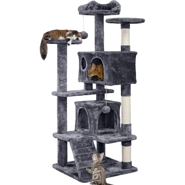 Yaheetech 54in Cat Tree Tower Condo Furniture Scratch Post for