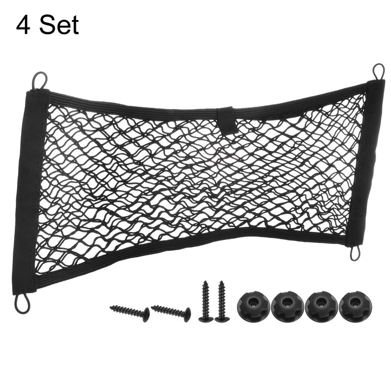 sourcing map 4pcs 2-Layer Small Cargo Net 21" x 9.8"