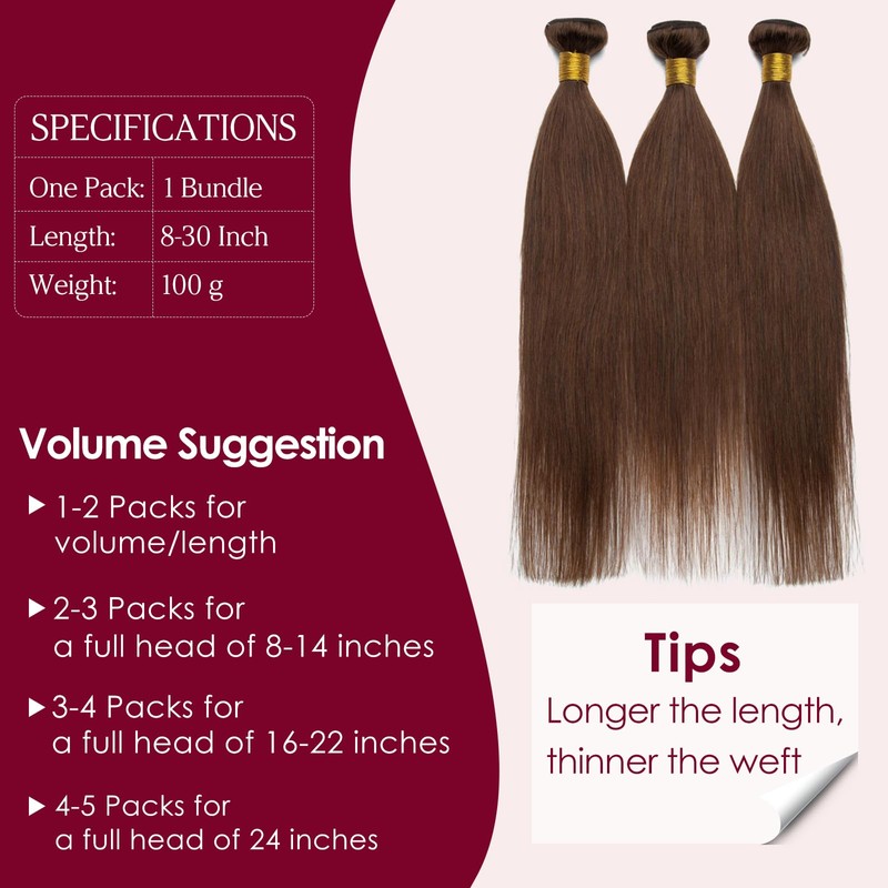 Benehair Human Hair Extensions Weft 100g Remy Straight Human Hair