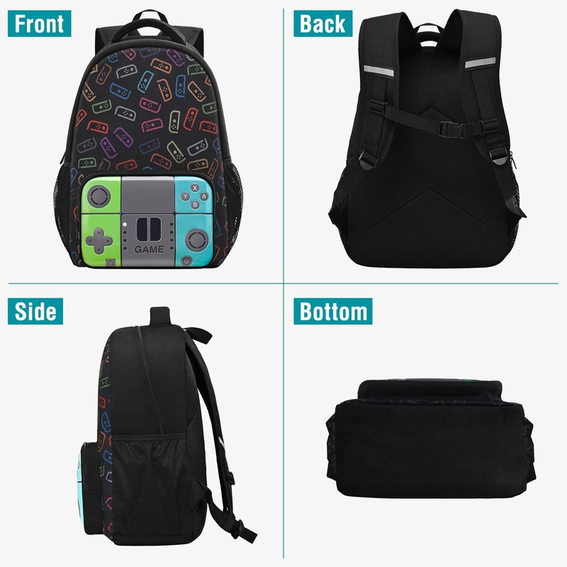 Beaulyn School Backpack For Boys Kids Game School Bag Middle