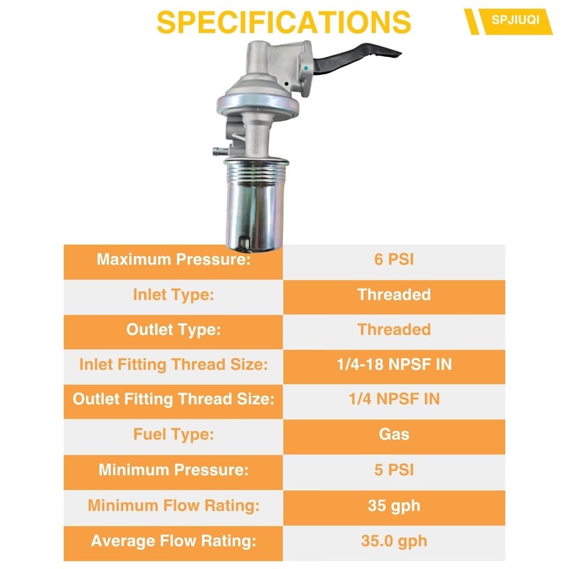 SPJIUQI M4008 Mechanical Fuel Pump for Mercury Ford 292 390