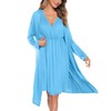 SWOMOG Womens Maternity Nursing Gown and Robe Set 3 in