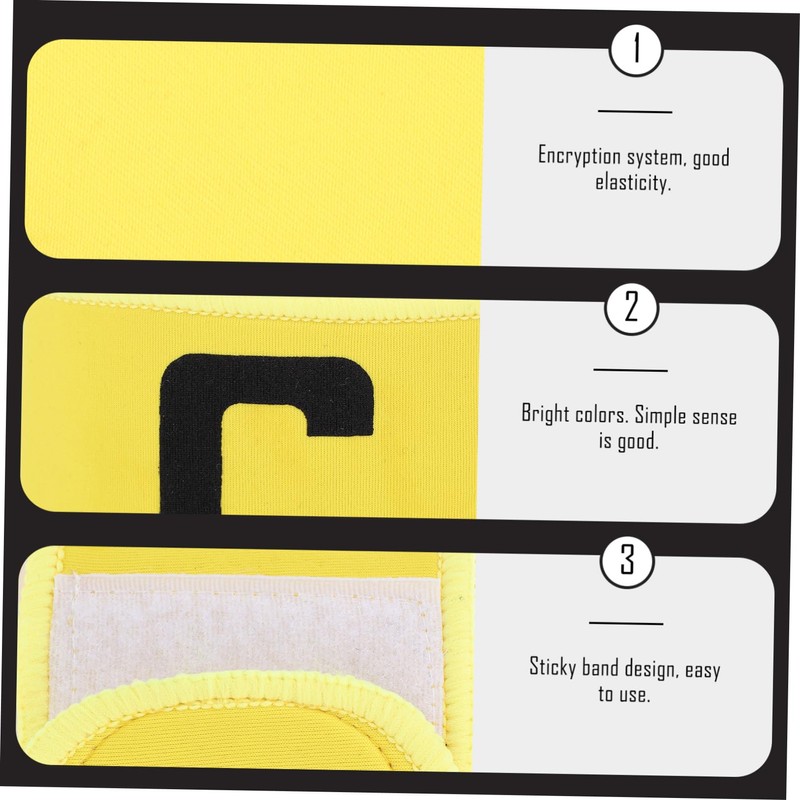 SUPVOX 2Pcs Portable Soccer Captain Armbands Durable Multi Function Arm