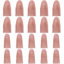 ANCIRS 20 Pcs Finger Magic Trick, 2 Sizes Fake Soft Thumb Cover, Prank Toy Tool for Making Objects Appear/Disappear - Plastic