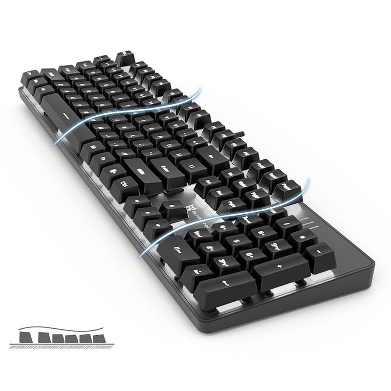 Merdia Mechanical Keyboard Gaming Keyboard | Red Switch, White Backlit