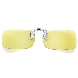 OcuGuard Lightweight Blue Light Blocking Clip-on Computer Glasses Gaming Glasses Rimless | Easy Fit on Rx Frames (Suare Lens)