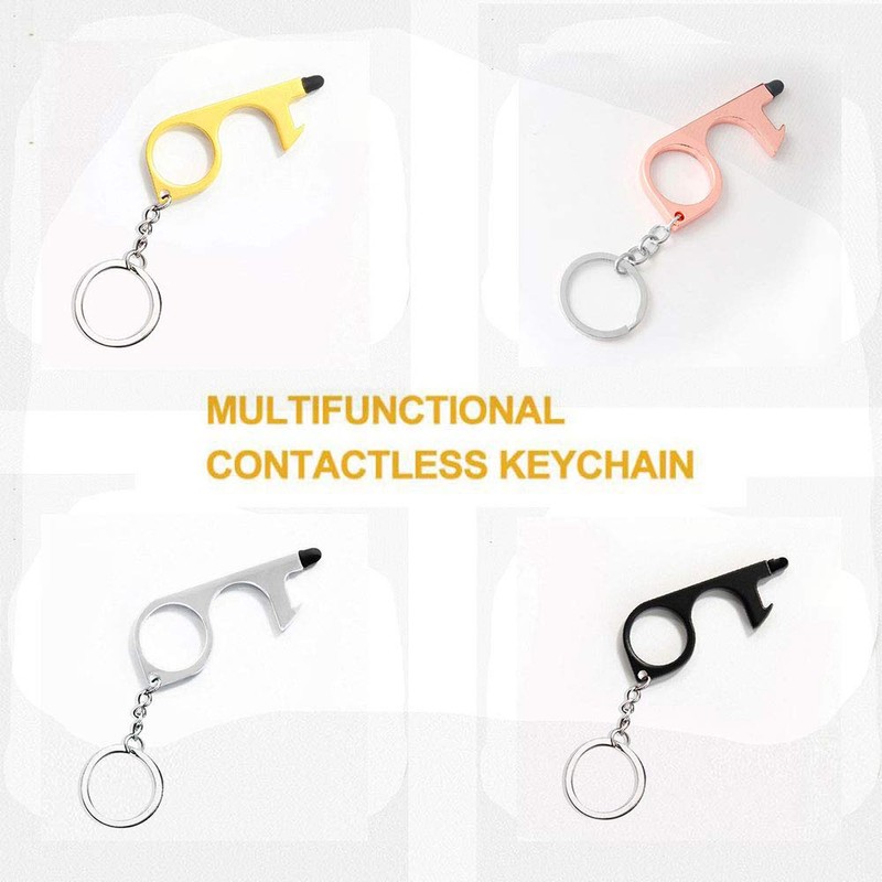 No-Touch Door Opener, 1pcs No-Touch Door Opener Opener Keyring Tool