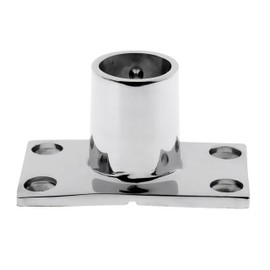 30°/45°/60°/90° Heavy Dudy 316 Stainless Steel Boat Yacht Tube Stanchion Base Column Accessories Rectangular Base Hand Rail Fitting-1Pack (Diameter:32mm, 90°)