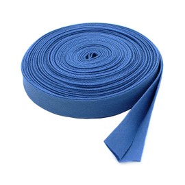 Double-fold Bias Tape 1/2" Wide ~ Poly Cotton (5 Yards, Blue)