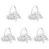 jojofuny 5pcs Wedding Party Heart-Shaped Ring Pillow Elegant Ceremony Ring