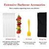Barbecue Forks,Campfire Sticks,8 Telescopic Roasting Fork with 10 BBQ Skewers