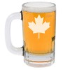 12oz Beer Mug Stein Glass Maple Leaf Canada