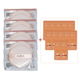 Miva King Petal Puffs (4 packs of 2) + Sulwhasoo Concentrated Ginseng Renewing Cream Perfecting Rich Pouches (12 pieces) / 미바 왕꽃잎 퍼프 2개입 4개 + 설화수 자음생크림 퍼펙팅 리치 파우치 12장