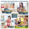 RIKDOKEN Lunch Box, Stackable 2 Layers Containers, Portable 64OZ Large