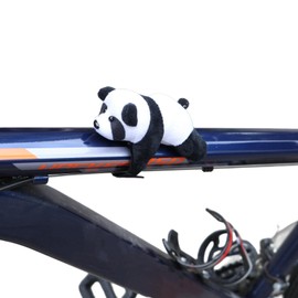 CHELAILE 2PCS Scooter Decorations,Girls Bike Accessories,Cute Bicycle Doll Decoration,Bike Streamers,Girls Bike Accessories,Funny Bike Accessories,Bike Decorations for Adults (Two pandas)