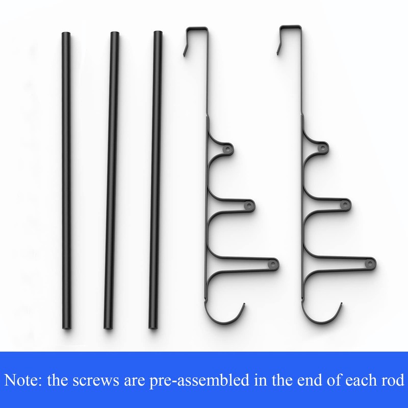 Over The Door Towel Rack, Extendable Triple Towel Storage Holder