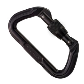SMC Safety and Rescue Locking Carabiner: Force Series D, Screw-Lock, Black