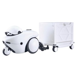 Cavico MIM-020-WH HAKOBU/RIKU CART & CONTAINER Set (Hacob/Riku Cart & Container Set) White Version, Total Length: Approx. 3.0 inches (75 mm), 1/12 Scale, Plastic Model