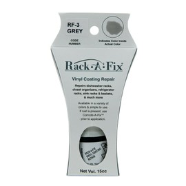 Fixture-Fix Rack-A-Fix Rf-3 Vinyl Dishwasher Rack Repair Coating & More, Appliance Touch-Up Paint, Grey