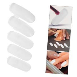 WOONEKY 100 Pcs Abs Material Nail Practice Tips Press Nails Kit Display Sticks for Beginners Professionals