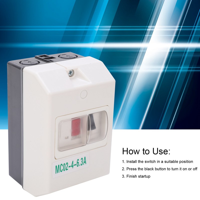 Motor Protection Switch ABS Waterproof IP55 Load Conversion Circuit Breaker