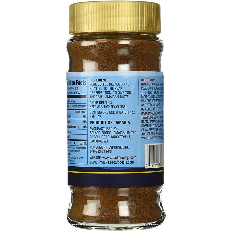 Jamaica Mountain Peak Instant Coffee 6 OZ