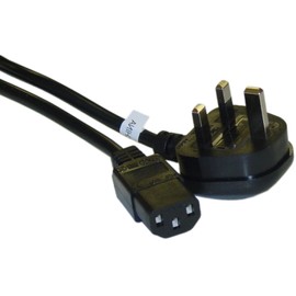 eDragon England/UK Computer/Monitor Power Cord with Fuse, BS 1363 to C13, VDE Approved, 6 Foot