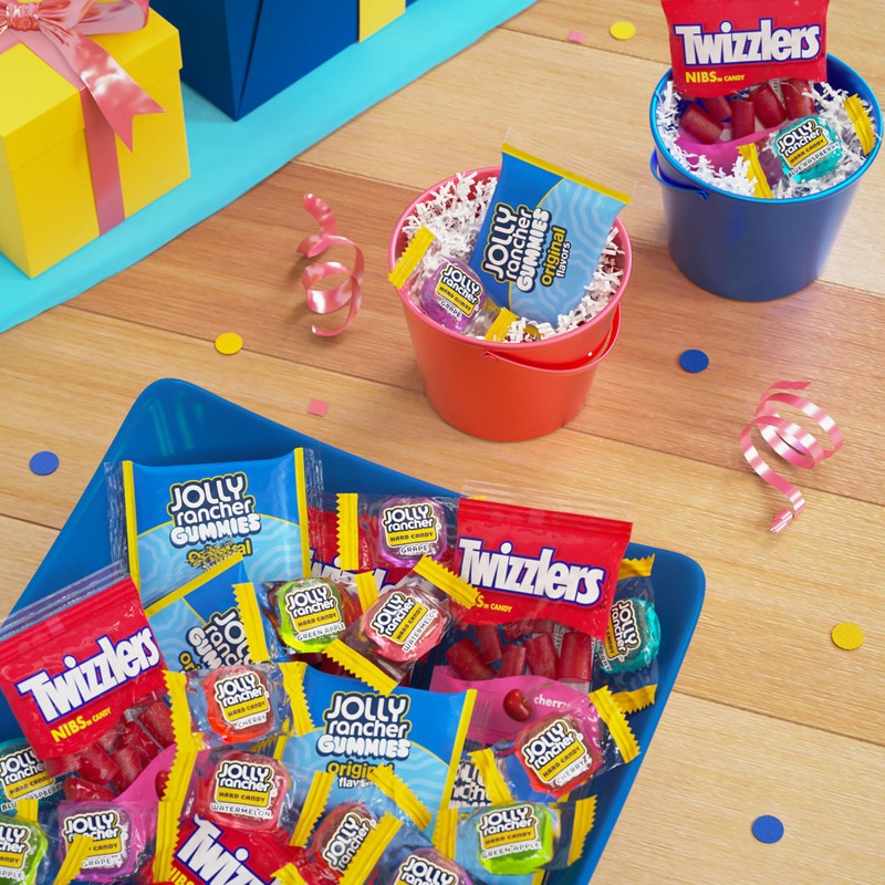 JOLLY RANCHER and TWIZZLERS Assorted Fruit Flavored Candy Party Pack,