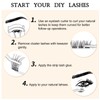 QUEWEL Individual Eyelashes, Individual Eyelash Clusters, Lashes, Natural C Curl,
