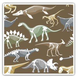 Square Stickers (Set of 2) 7.5cm - Dinosaur Skeletons Kids Boys Laptop Tablet Luggage Scrapbook #8383