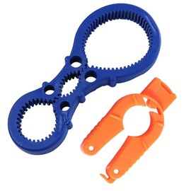 2 Pieces Multifunctional Kitchen Bottle Opener Can Opener Adjustable Jar Lid Openers Jar Openers Plastic Water Bottle Opener for Weak Hands, Random Color