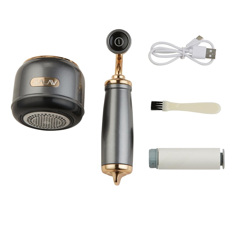 SALAV LR-900 Retro Edition Fabric Shaver and Lint Roller (Titanium)