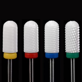 KADS Ceramic Drill Bits, Set of 3, Nail Machine Bit, Rotary File, Grinding Nail Cutting Tool, Abrasion Resistant, High Hardness (M)