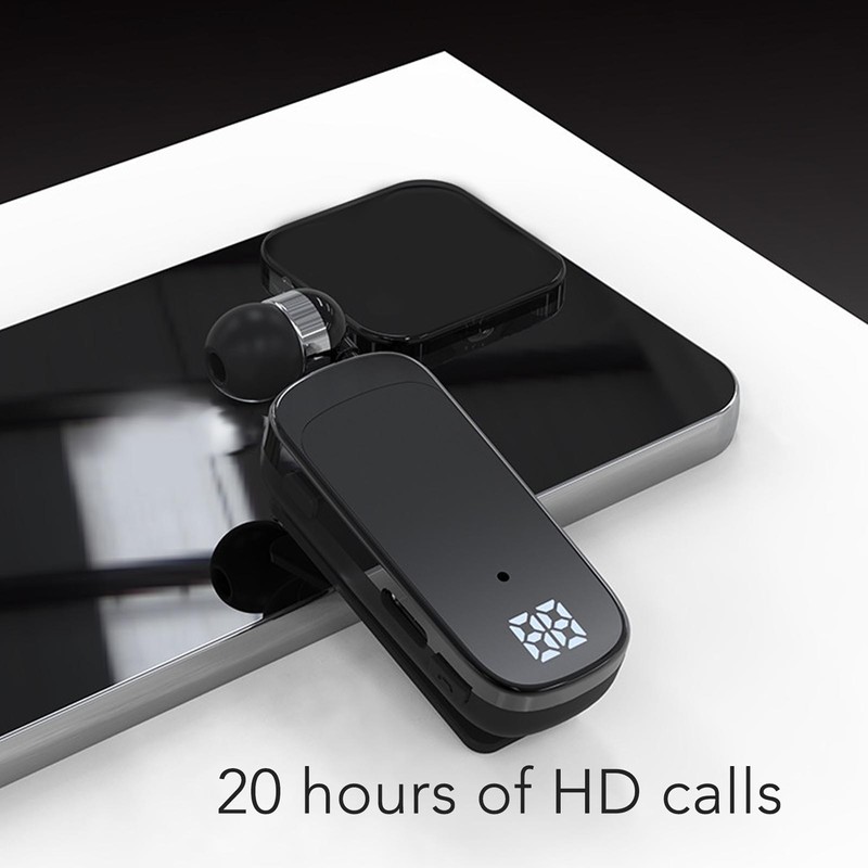 Retractable Wireless Headphones Bluetooth5.2 Earphones Clip On Earpiece Comfortable Headset