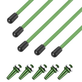 uxcell 320mm Plastic Protection Antenna Tube, RC Antenna Tube with Mount and Cap for RC Car Boat Drone Receiver(Green, 5 Pcs)