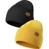 Black and Yellow Beanie Hats for Men Women, Warm Winter