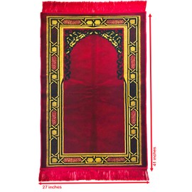 Muslim Prayer Carpet / Mat / Rug - Janamaz Sajda (Red 2)