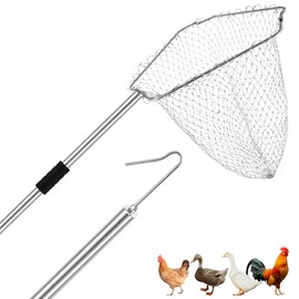 Erweicet Chicken Catcher, Chicken Leg Hook Coop Accessories 33" to 75" Inch Chicken Catcher Net for Catching Chickens Ducks Goose Birds