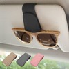 Ompellus 2 Pack Magnetic Leather Sunglass Holder, Eyeglass Hanger Clip