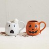 16 oz. Debossed Stoneware Ghost Shaped Mug (Each One Will