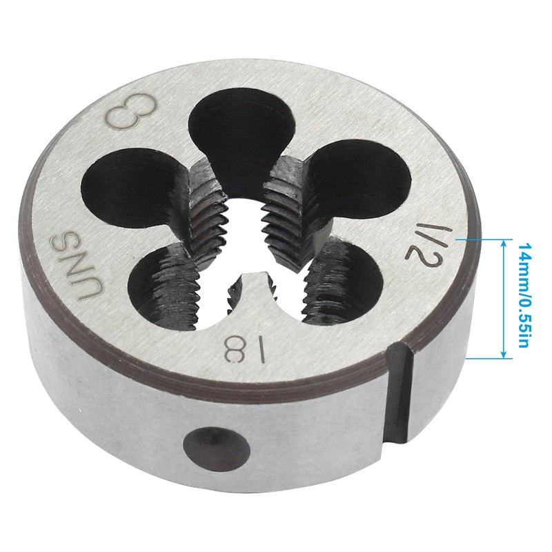 Zorveiio 1/2"-18 UNEF Tap and Die Set, 1/2 x 18