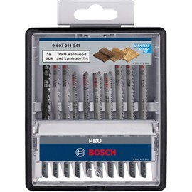 Bosch 10x PRO Hardwood and Laminate Jigsaw Blade Set (for Hardwood, Parquet, Length 83 mm, Professional Accessories Jigsaw)