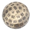 100 Sides Polyhedral Number Dice Metal 5cm Diameter Easy to