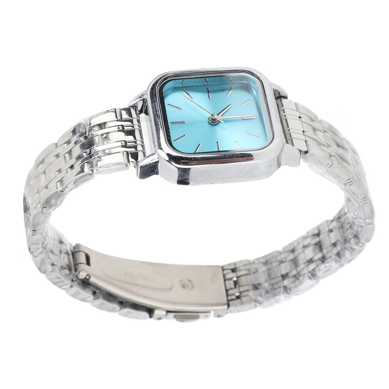 Women Quartz Watch Alloy Steel Strap Stylish Waterproof Ladies Square