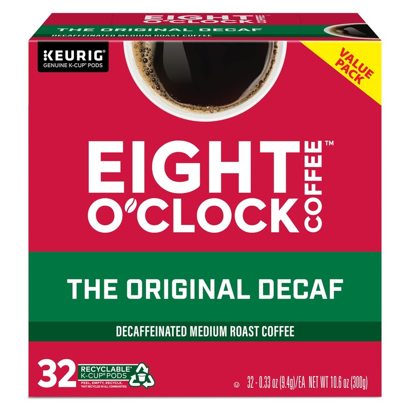 Eight O'Clock Coffee The Original Decaf, Single-Serve Keurig K-Cup Pods,
