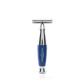 Edwin Jagger Blue Diffusion 36 Series Double Edge Razor and Pure Roof Brush Shaving Set