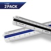 2 Pack Pacific Arc Engineer Triangle Scale Ruler 12 Inch