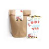 12 Gift Bags (Natural) + 12 Stickers Fire Brigade Engine