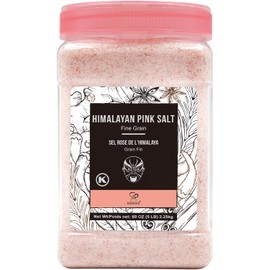 Soeos Himalayan Pink Salt, Fine Grain, 80oz (5 Pound), Non-GMO Himalayan Salt, Kosher Salt, Pink Himalayan Sea Salt Fine