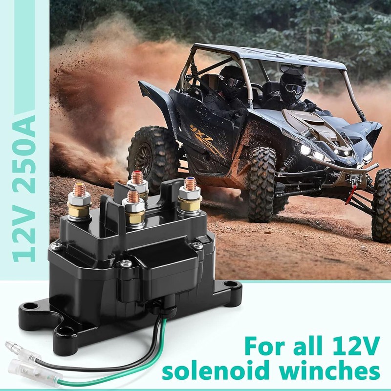 ovsor 12V 250A Well-Made Winch Solenoid Relay Contactor Thumb Truck